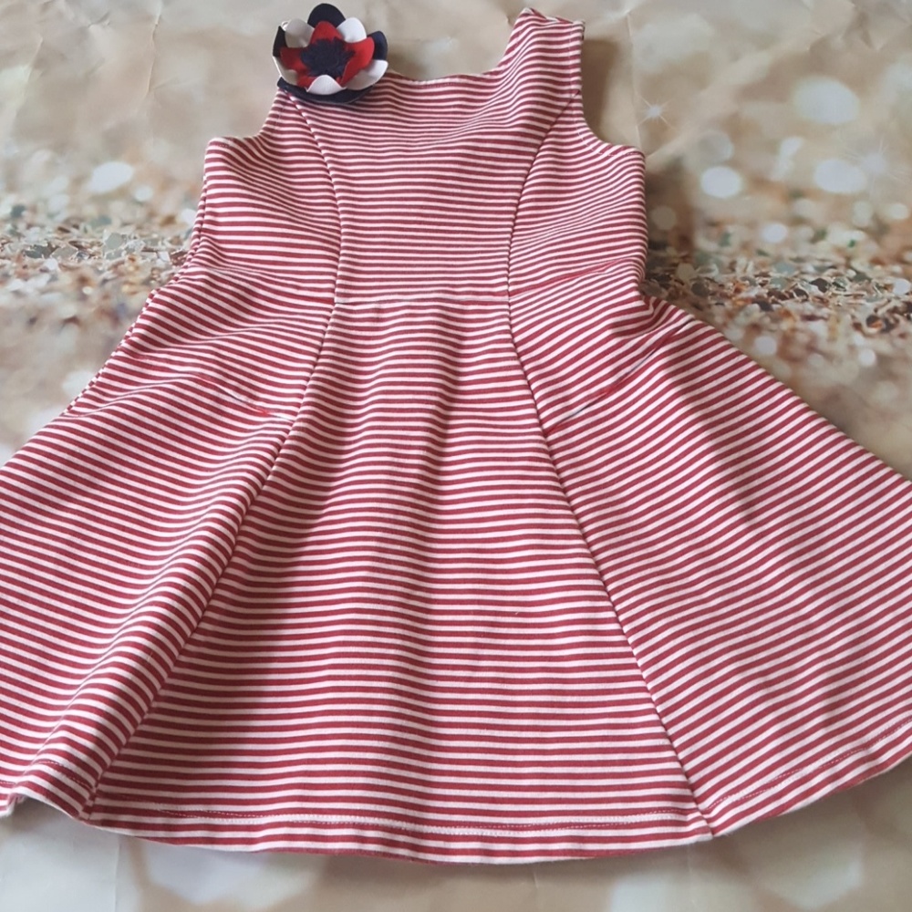 Janie and jack 4 red fit & flare patriotic dress